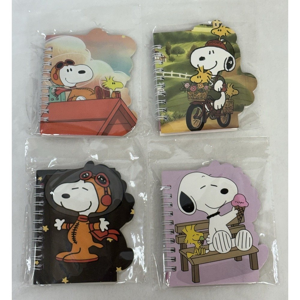 Peanuts Mini Notebooks, Set Of 4, Lined, NEW